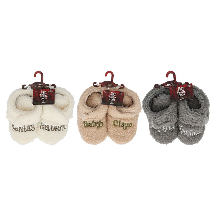 apollo babies knitted booties teddy x-mas 18/19 combi a ass 1