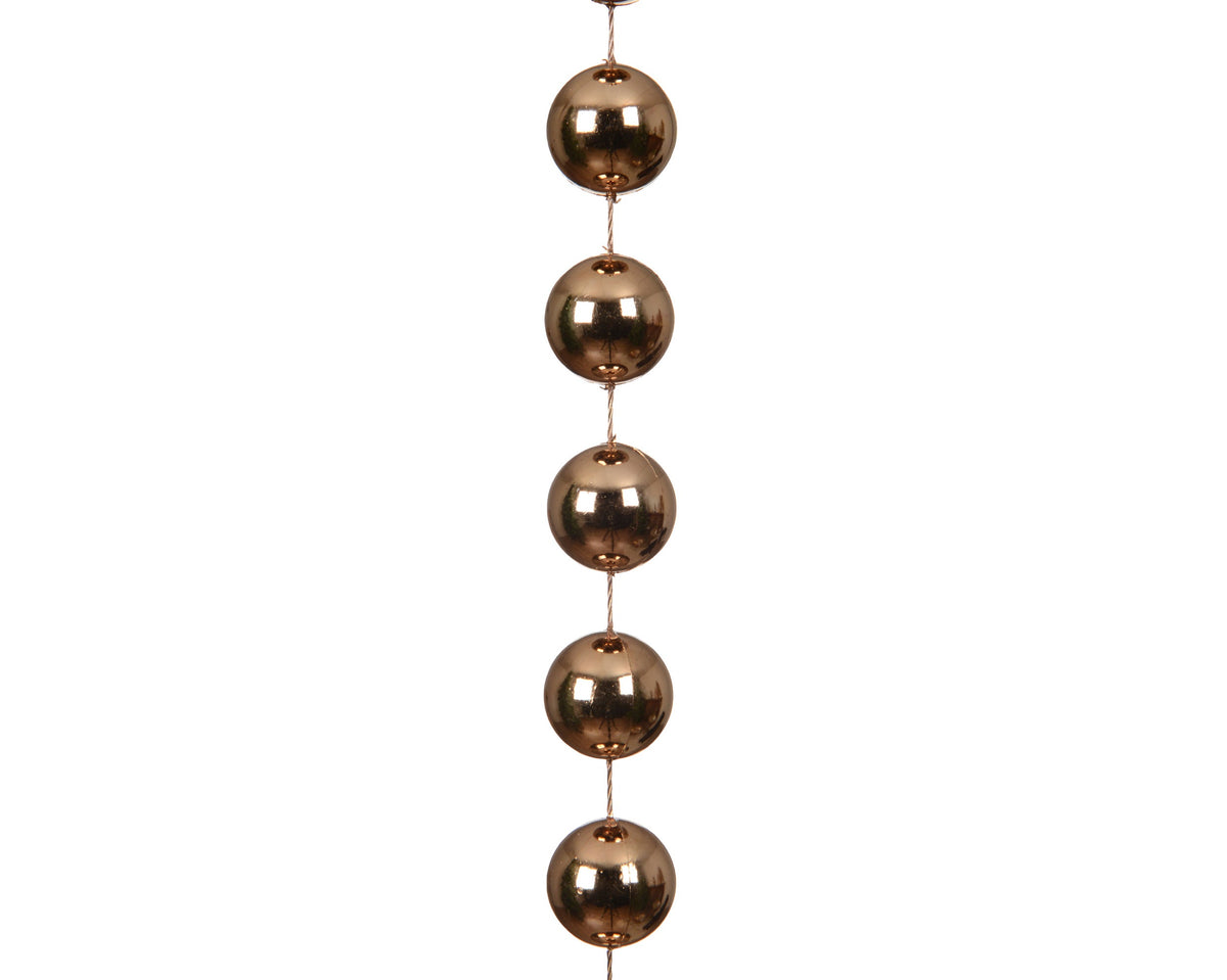 kralenslinger xxl polystyreen enamel karamel bruin d.2cm x l.270cm
