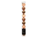 kerstballen glas transparent shiny - matt - shiny 3ass brandy d.3cm