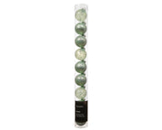 kerstballen glas transparent enamel - matt - enamel 3ass mintgroen d.3cm