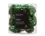 dennenappel glas shiny - matt mix jolly groen d.2.5cm x h.6cm