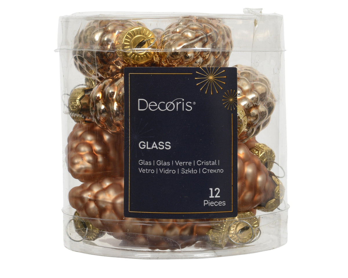 dennenappel glas sh-mt mix brandy d.2.5cm x h.6cm