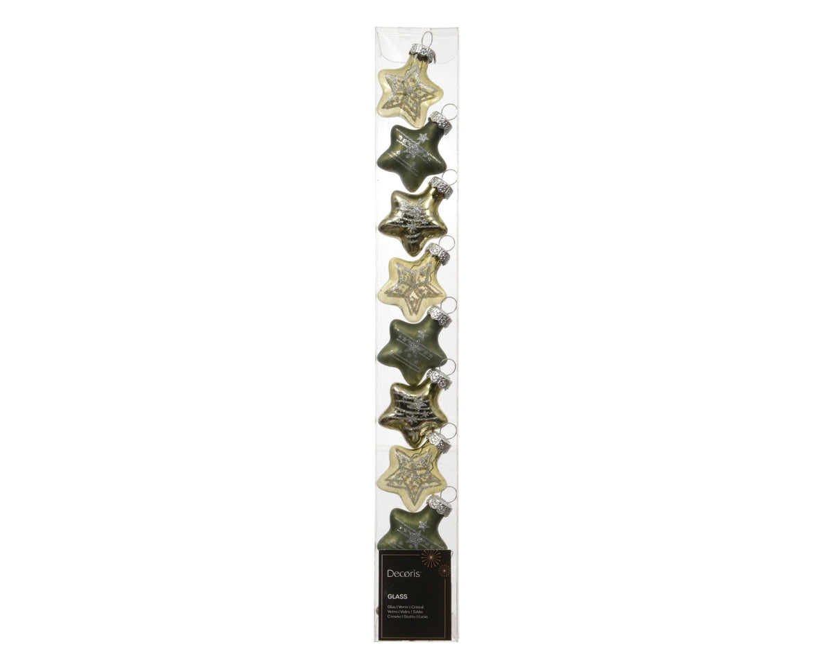ster glas transparent shiny - matt - shiny 3ass rosemarijn l.3cm x w.1.3cm x h.3cm