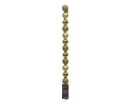 kerstballen polystyreen shiny, glitter, matt mix licht goud d.3cm koker a 14 stuks