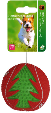 kerstbal latex 7,5cm rood/groen
