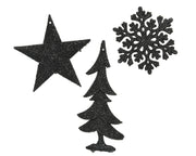 figuren plastic glitter 3ass zwart l.0.8cm x w.10.5cm x h.10.5cm