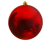 kerstballen polystyreen shiny d.14cm kerstrood