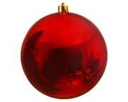 kerstballen polystyreen shiny d.25cm kerstrood