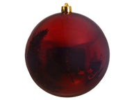 kerstballen polystyreen shiny d.25cm ossenbloed