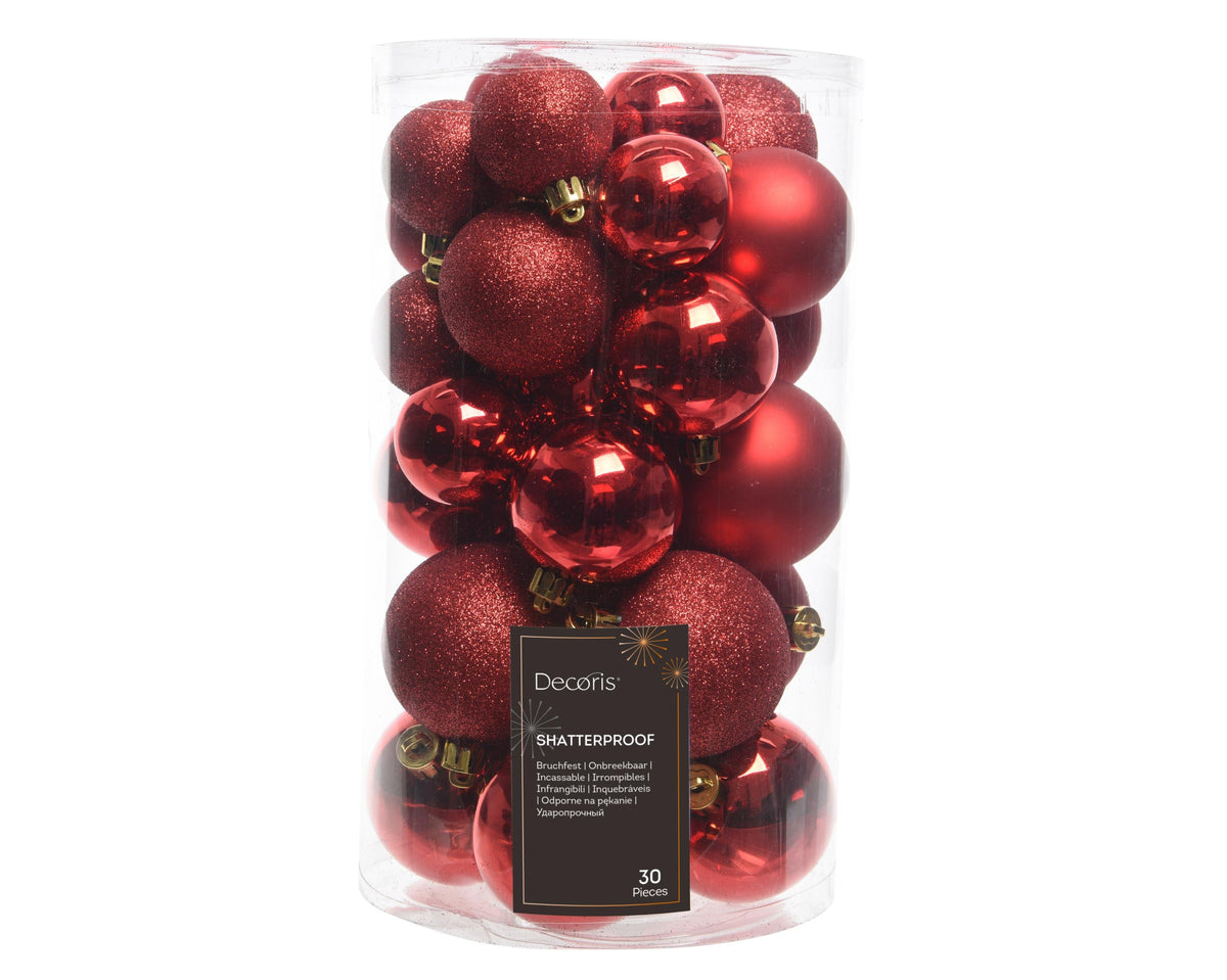 kerstballlen shatterproof mixtube a 30 kerstrood