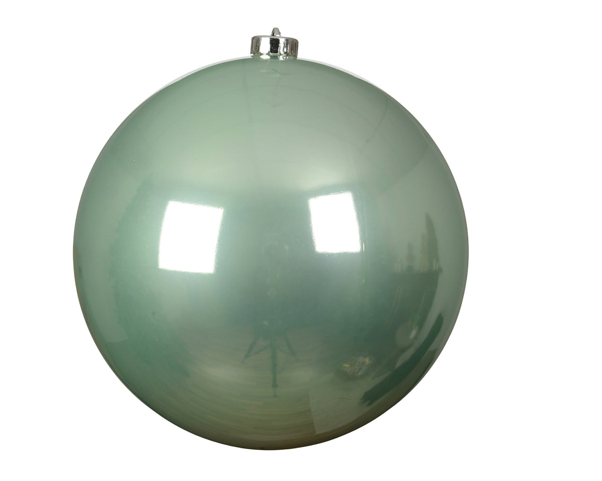 kerstballen polystyreen enamel mintgroen d.20cm