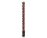 kerstballen polystyreen shiny - matt - glitter mix bloesem roze d.3cm koker a 14 stuks