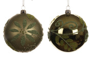 kerstbal polystyreen shiny-matt 2col ass rosemarijn d.8cm