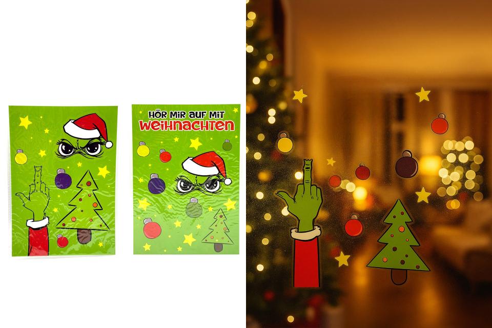fenstersticker "festtags-muffel", 30x20cm, 2 designs