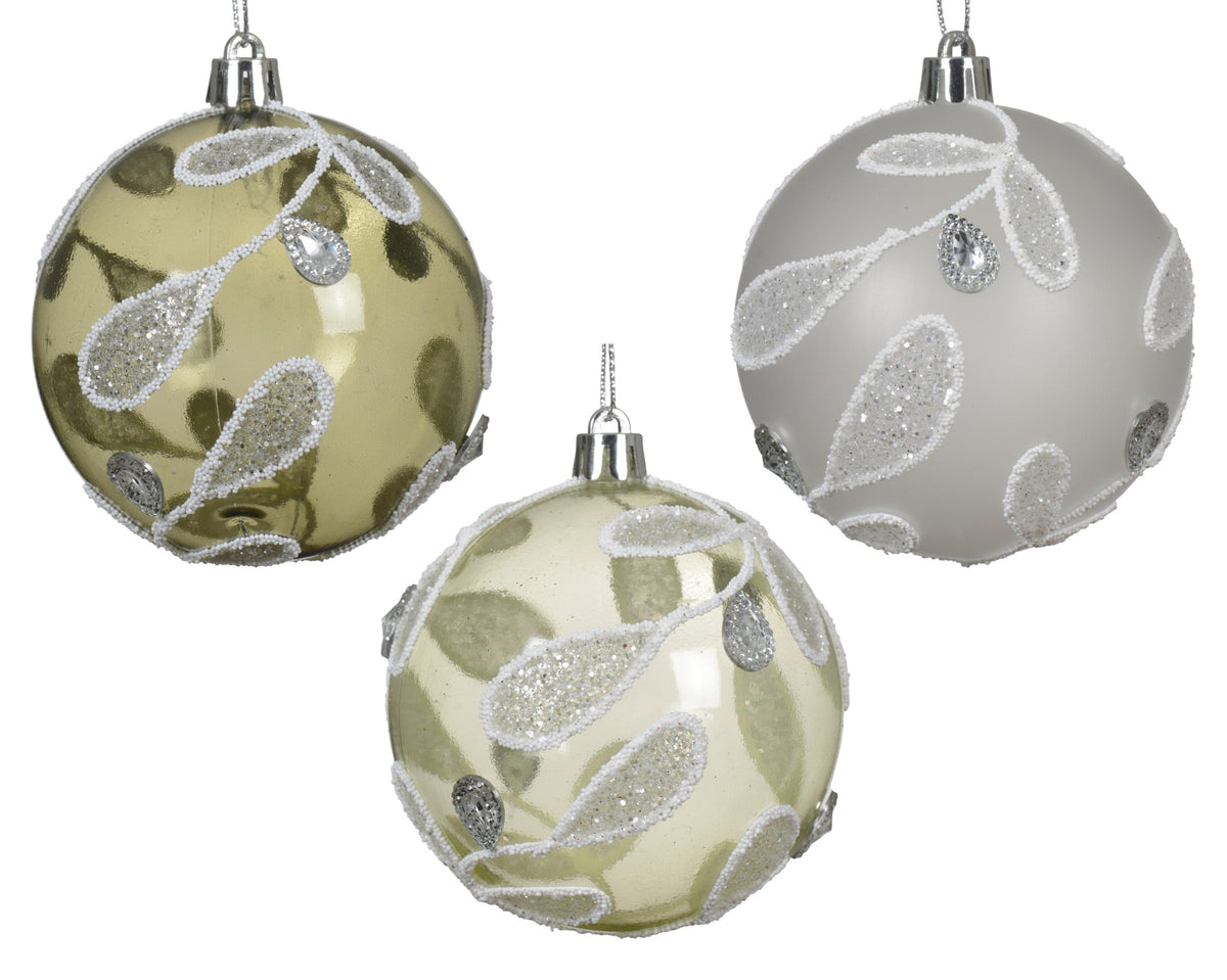 kerstballen polystyreen transparent 3col ass assortie d.8cm