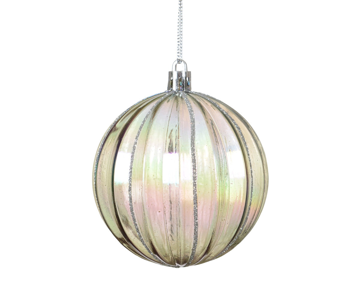 bal op draad pp bauble polystyrene groen/colour changing d.8cm