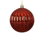bal op draad pp bauble polystyrene kerstrood d.8cm