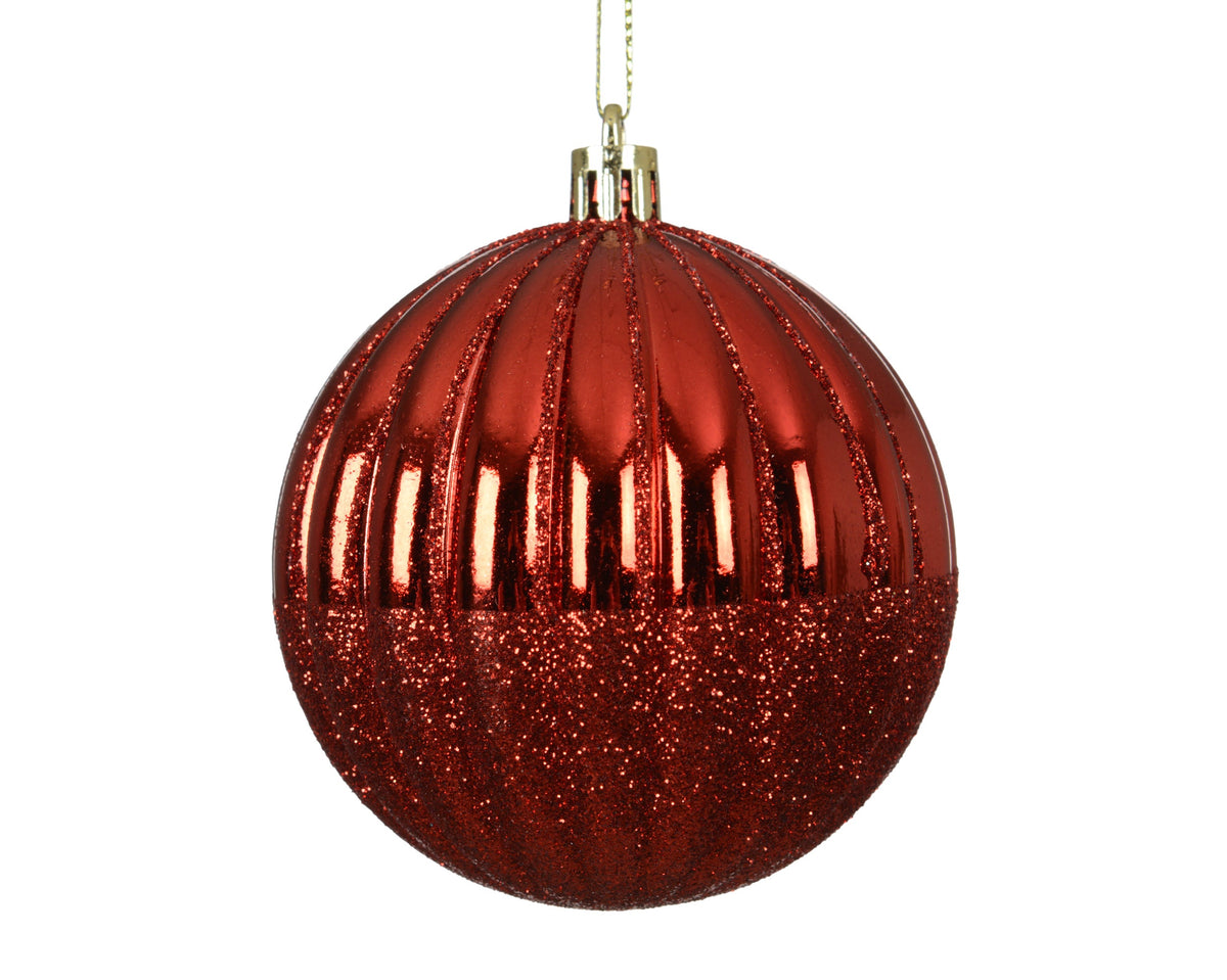 bal op draad pp bauble polystyrene kerstrood d.8cm