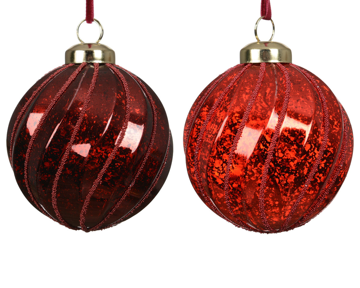 kerstballen polystyreen shiny,mercury beads 2col ass assortie d.8cm