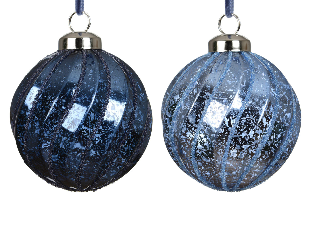 kerstballen polystyreen shiny,mercury beads 2col ass assortie d.8cm