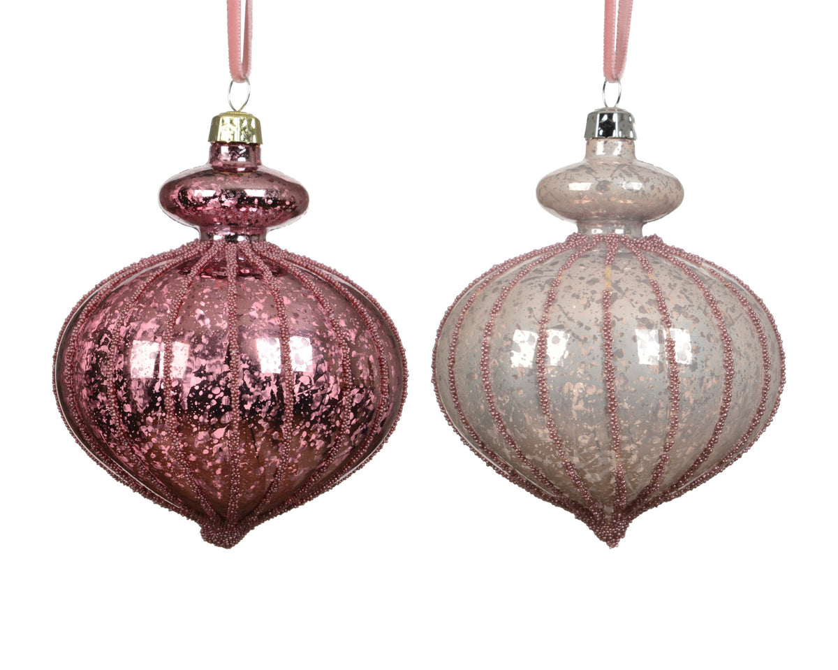 kerstballen polystyreen shiny,mercury beads 2col ass assortie d.8cm