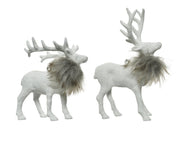 hert plastic glitter brown fake fur 2ass wit l.11cm x w.3cm x h.15cm