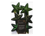 ster polystyreen shiny - matt - glitter mix dennengroen l.2cm x w.7.5cm x h.7.5cm koker a 6 stuks