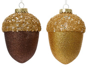 dennenappel plastic w gliiter, beads, spangles 2col ass assortie l.10cm x w.10cm x h.12.5cm