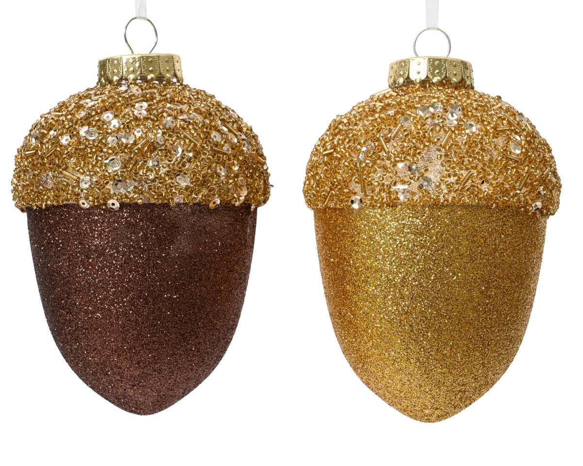 dennenappel plastic w gliiter, beads, spangles 2col ass assortie l.10cm x w.10cm x h.12.5cm