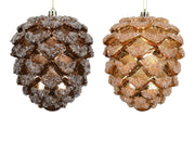dennenappel polystyreen mercury w beads 2col ass assortie l.12cm x w.12cm x h.14cm