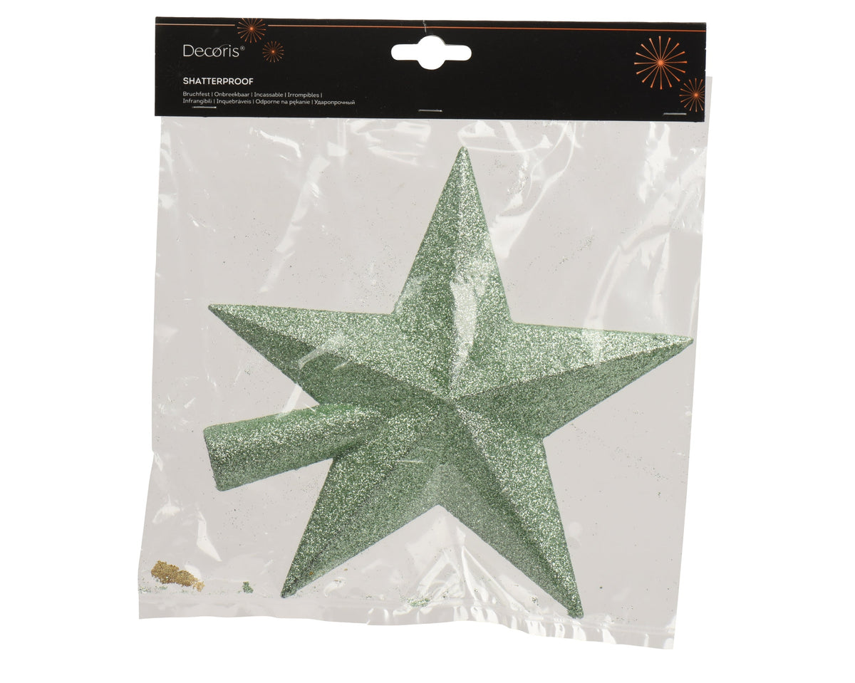 piek polystyreen glitter mintgroen l.4.2cm x w.19cm x h.19cm