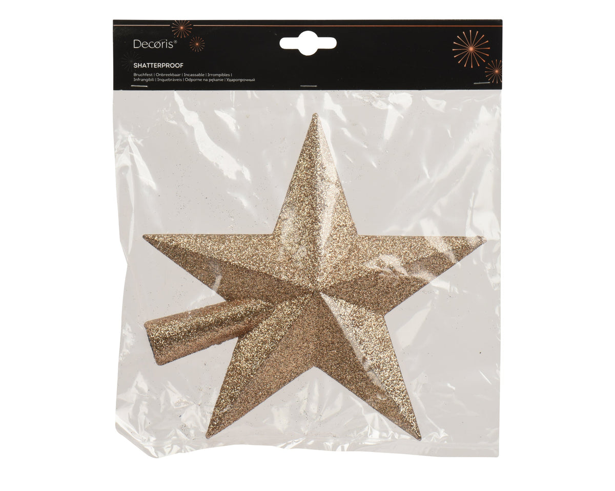 piek polystyreen glitter karamel bruin l.4.2cm x w.19cm x h.19cm