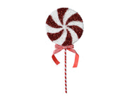 lolly foam tinsel rood/wit l.3cm x w.20cm x h.48cm