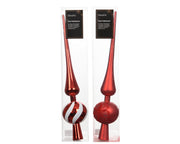 piek polystyreen shiny - matt velvet flower 2ass kerstrood l.6cm x w.6cm x h.30.5cm