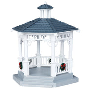 plastic gazebo with decorations