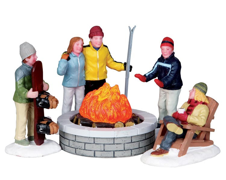 fire pit, set of 5, b/o (4.5v)
