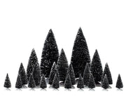 assorted pine trees, set of 21