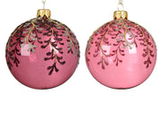 kerstbal glas shiny transparent glitter as bauble and gold 2col ass assortie d.8cm