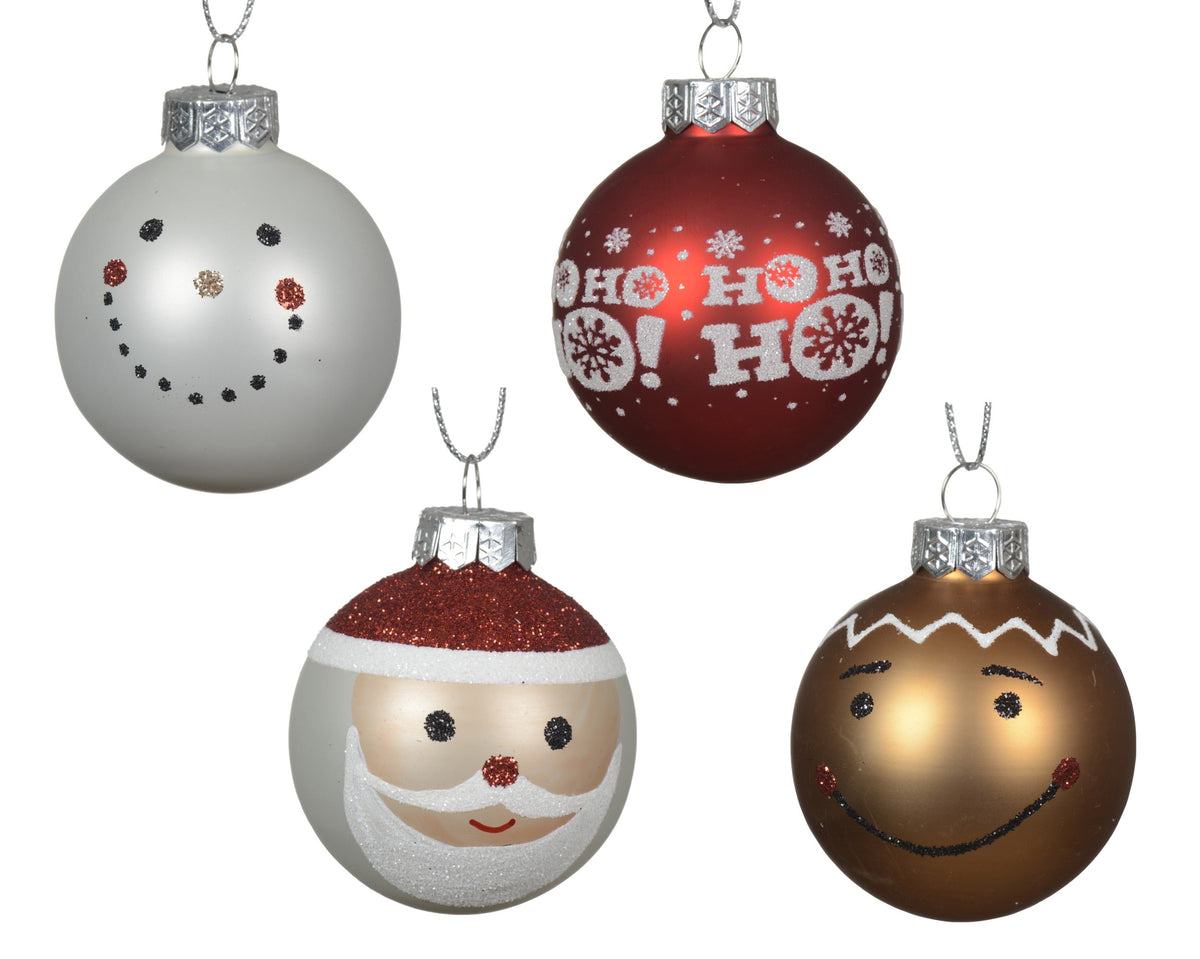 kerstbal glas 4ass assortie d.4.5cm