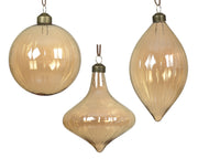 kerstbal glas electroplate 3ass amber d.10cm