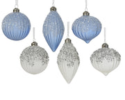 kerstbal glas w matt color, w glitter and beads 6ass assortie d.8cm