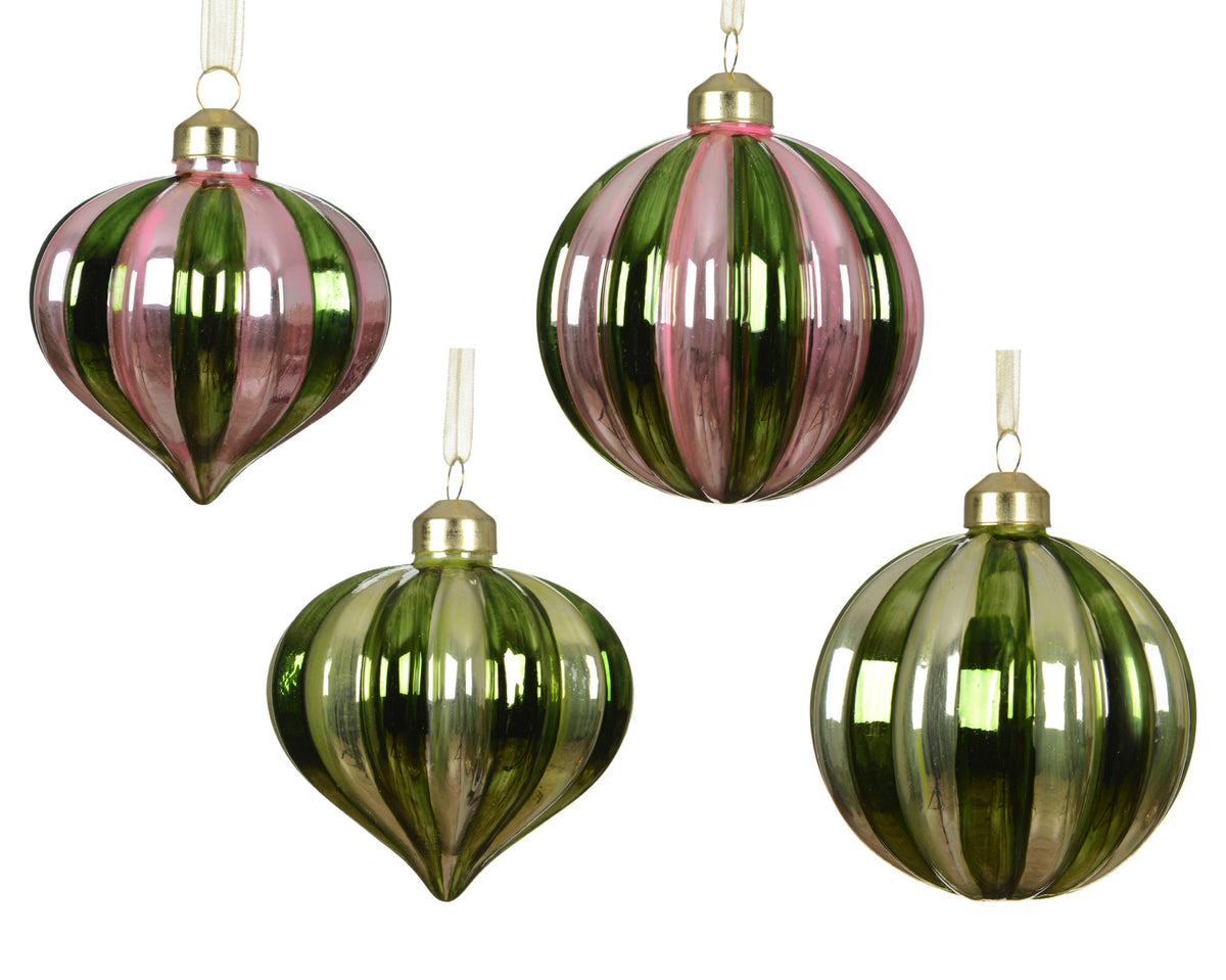 kerstballen glas silver inside 4ass assortie d.8cm