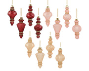 ornament glas transparent with glitter 12ass assortie l.6cm x w.6cm x h.15cm