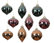 kerstballen glas shiny with sugar, diamonds 9ass assortie d.8cm