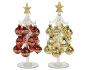 boom glas gold glitter star 2col ass assortie l.8cm x w.8cm x h.20cm