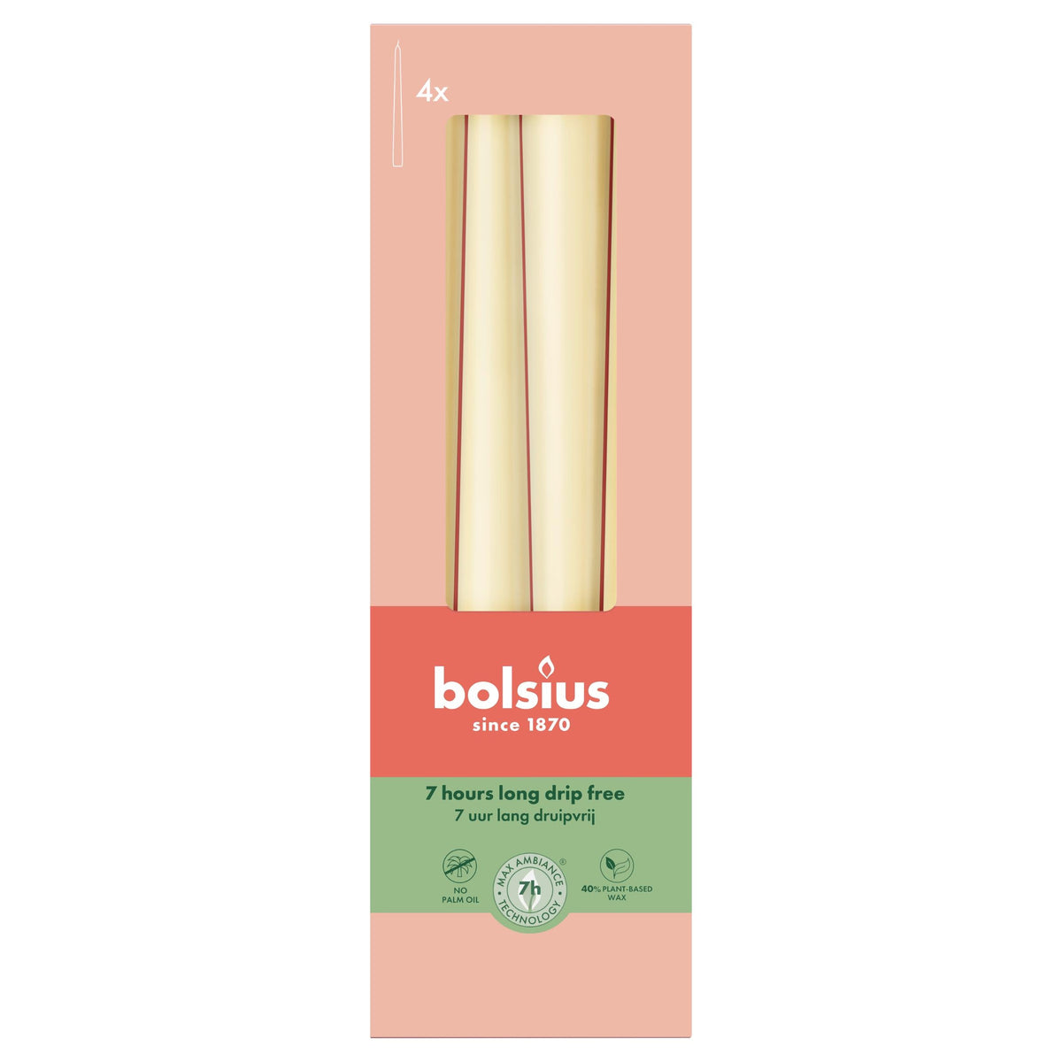 gotische kaarsen 245/24 doos 4 oat beige