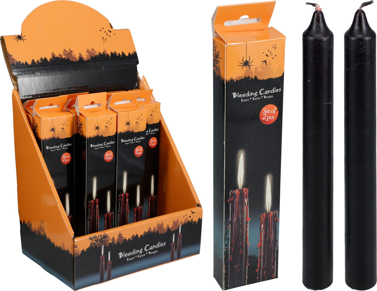 kaars wax halloween, d2x19cm,