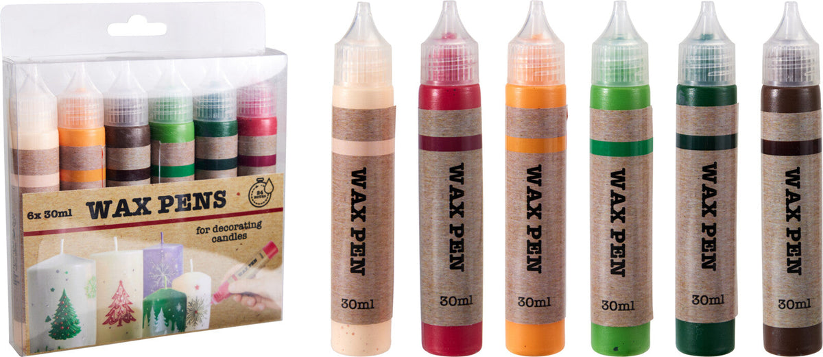 waxpennen kerst set van 6sts