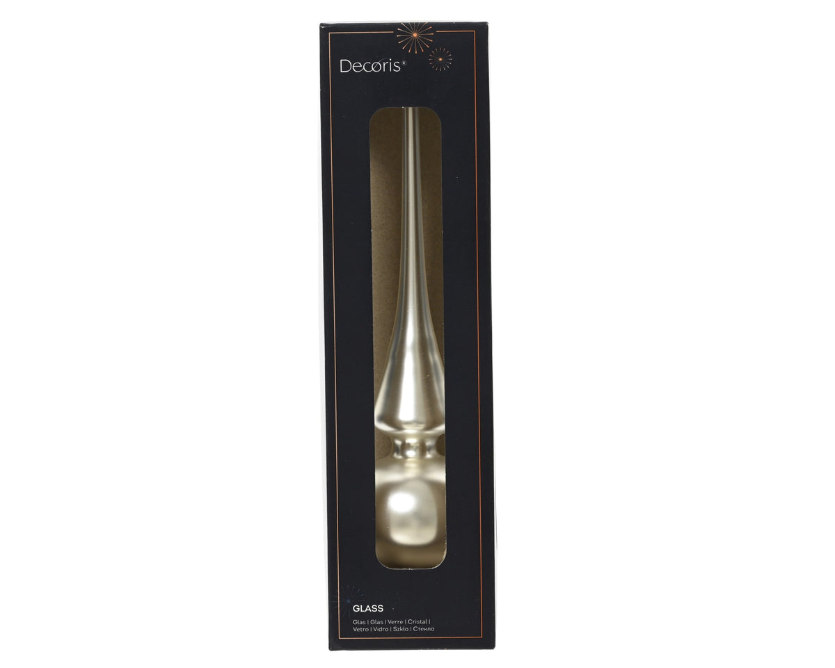 piek glas matt zilver d.6cm x h.26cm