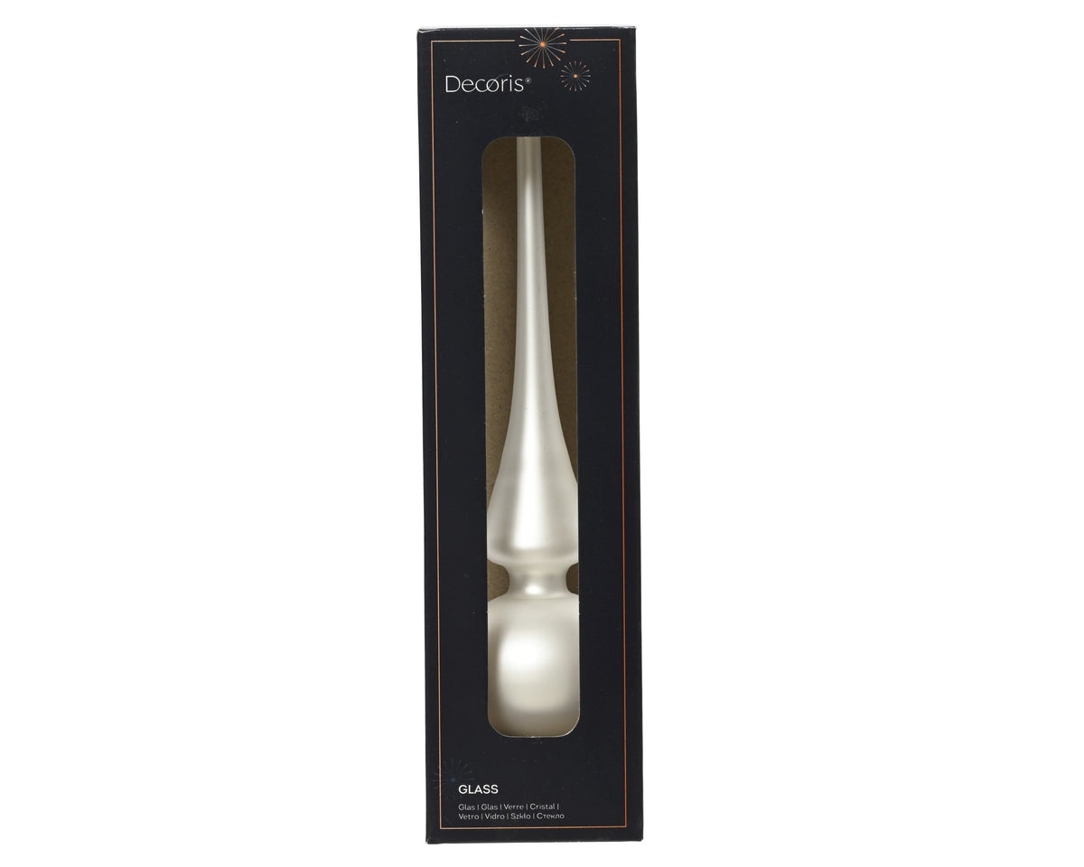 piek glas matt winterwit d.6cm x h.26cm